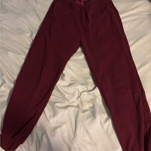 Women Burgundy Jogger Pants